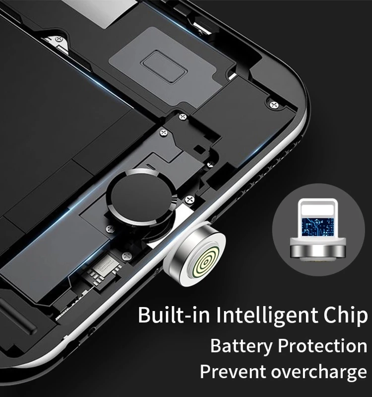 
China high quality magnetic data cable Android fast charging line New blind suction creative charging line 