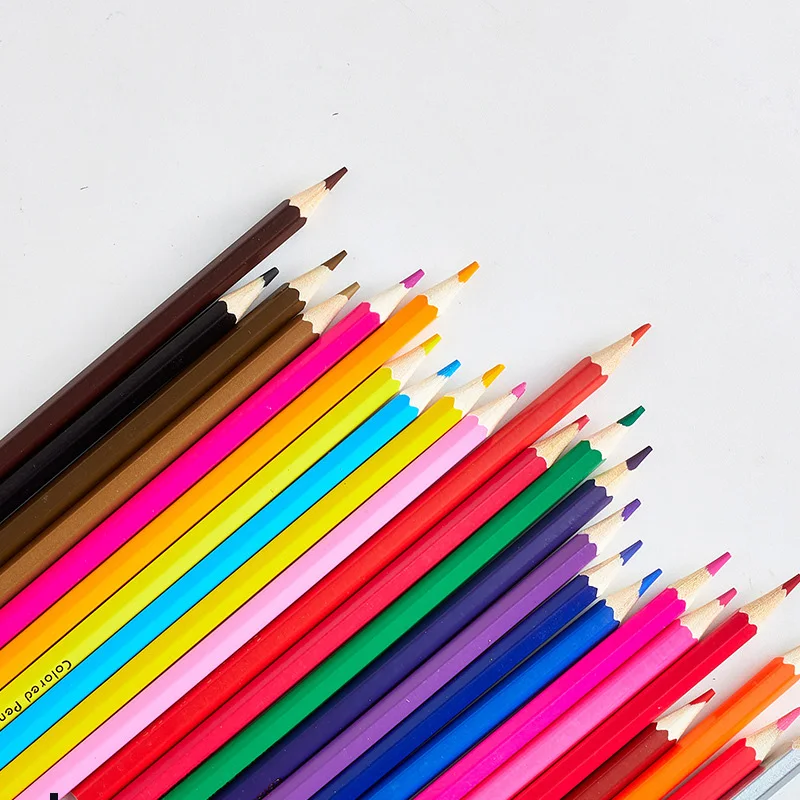 50 colored pencils set school art supplies soft core sketching drawing colouring pencils box