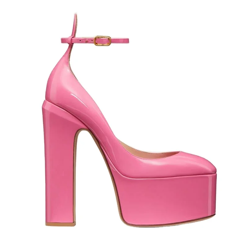 New Design Women Sandals Quality Shoes Sexy Thick High Heels Platform Famous Dress Party Wedding Shoes Woman Pumps Wholesale