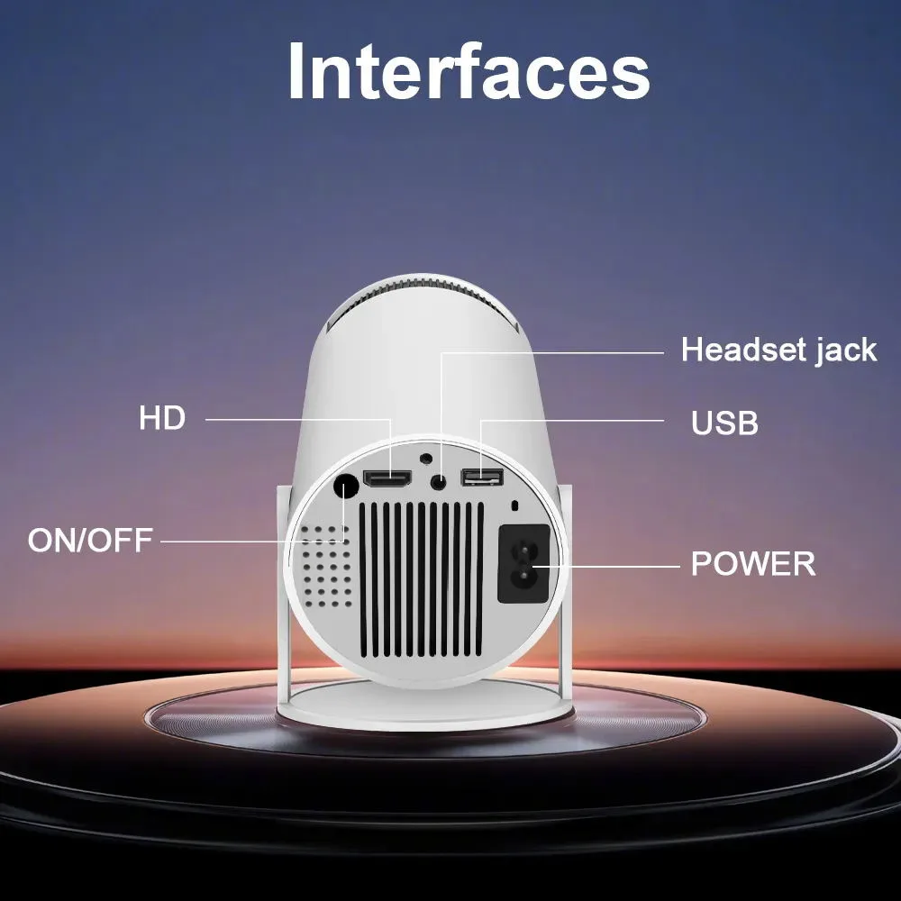 Mini game video Projector 4K support with WiFi and Bluetooth,1080P, Android OS,Netflix, YouTube, HDMI,mobile phone compatible