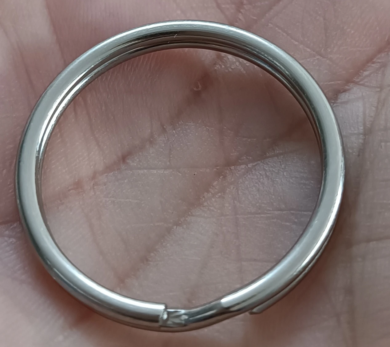 Hot sale nickle plate 30mm iron split ring keychain