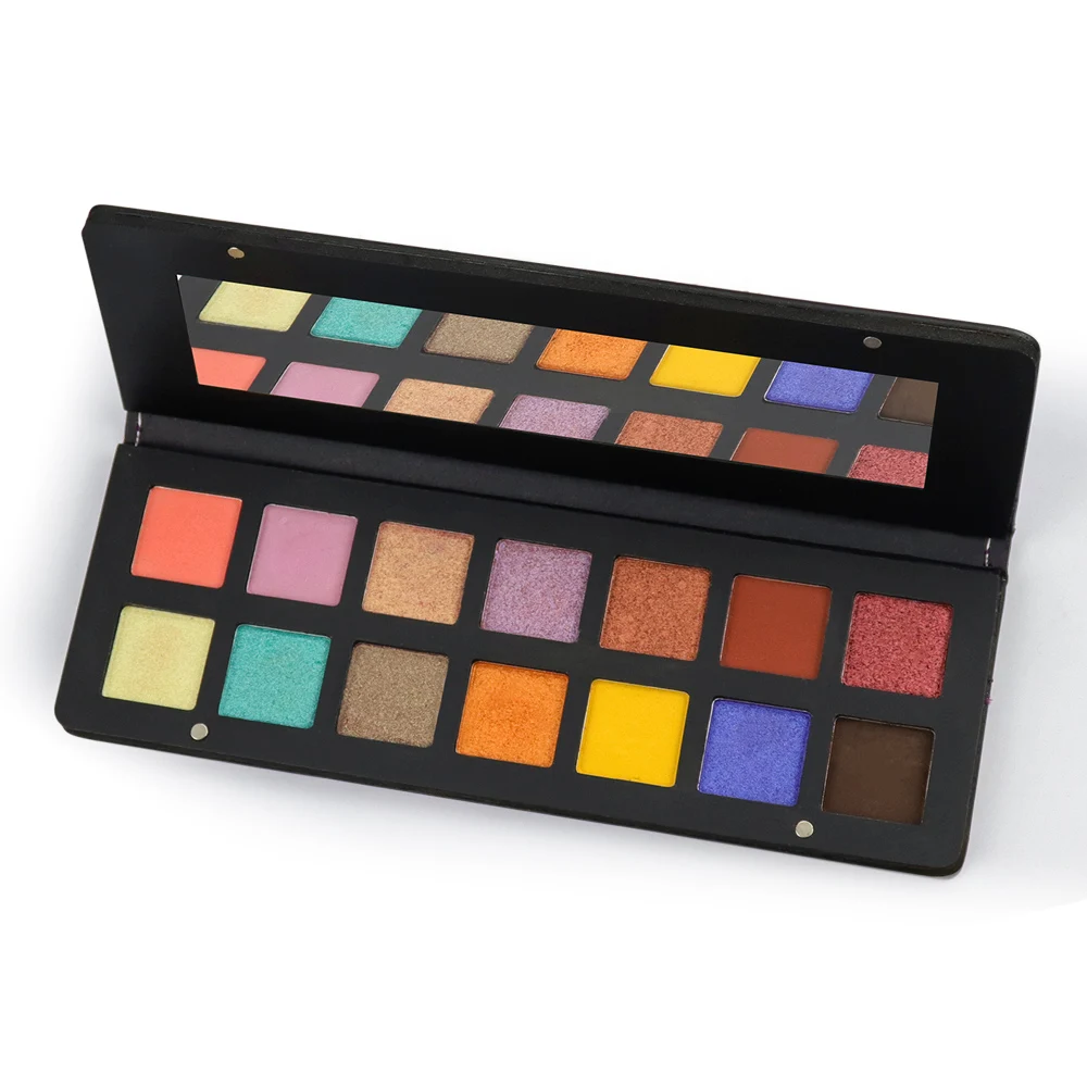 14color high pigment press eyeshadow palette paleta de sombras de ojos cosmeticos maquillaje