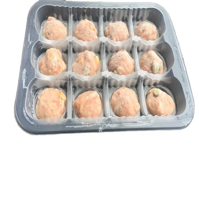 Suitable for deepfreezing disposable clear frozen food packaging plastic pp tray for meatball