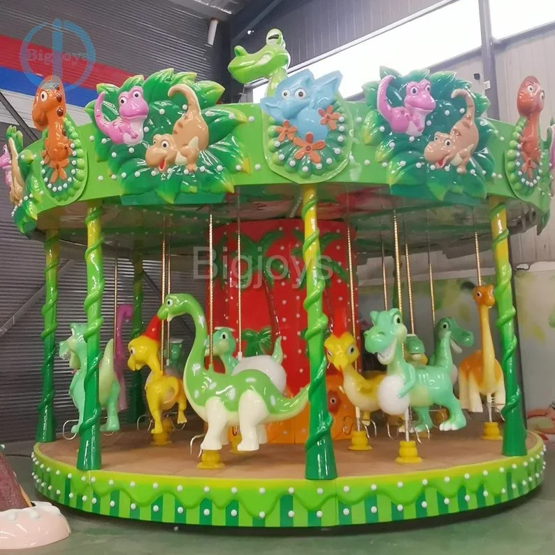 Wow!Outdoor kids dinosaur Merry-Go-Round carousel amusement park equipment kiddie rides for sale