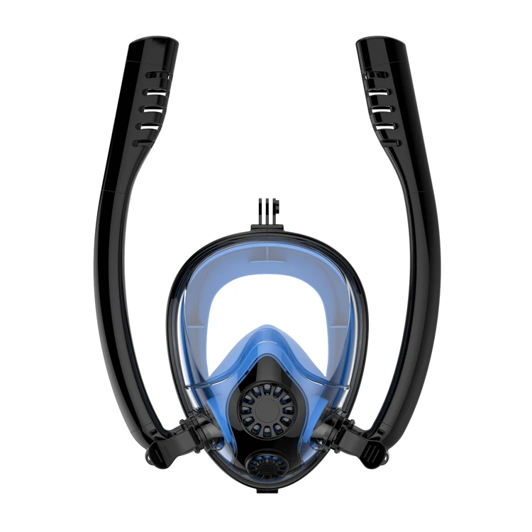 New Swimming Anti Fog Full Face Snorkeling Mask Double Breath Tube Diving Snorkel Mask Underwater Scuba Diving