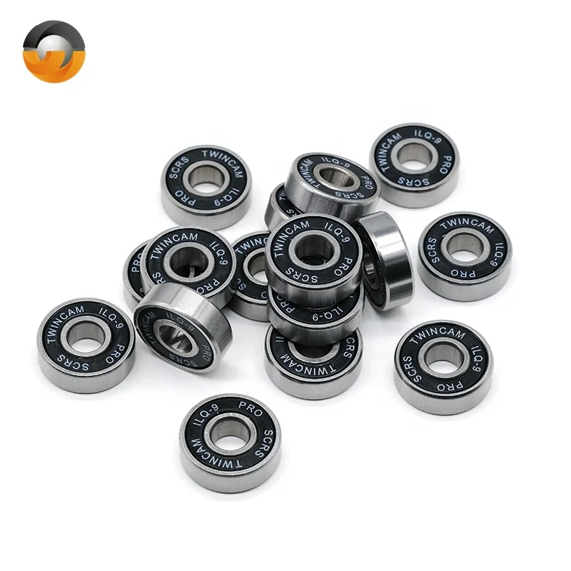 Good Quality Mini Wheels Bearing Skateboard 8x22x7mm 608RSIL Q9 Black Bearings Stainless Steel Skateboard Bearings