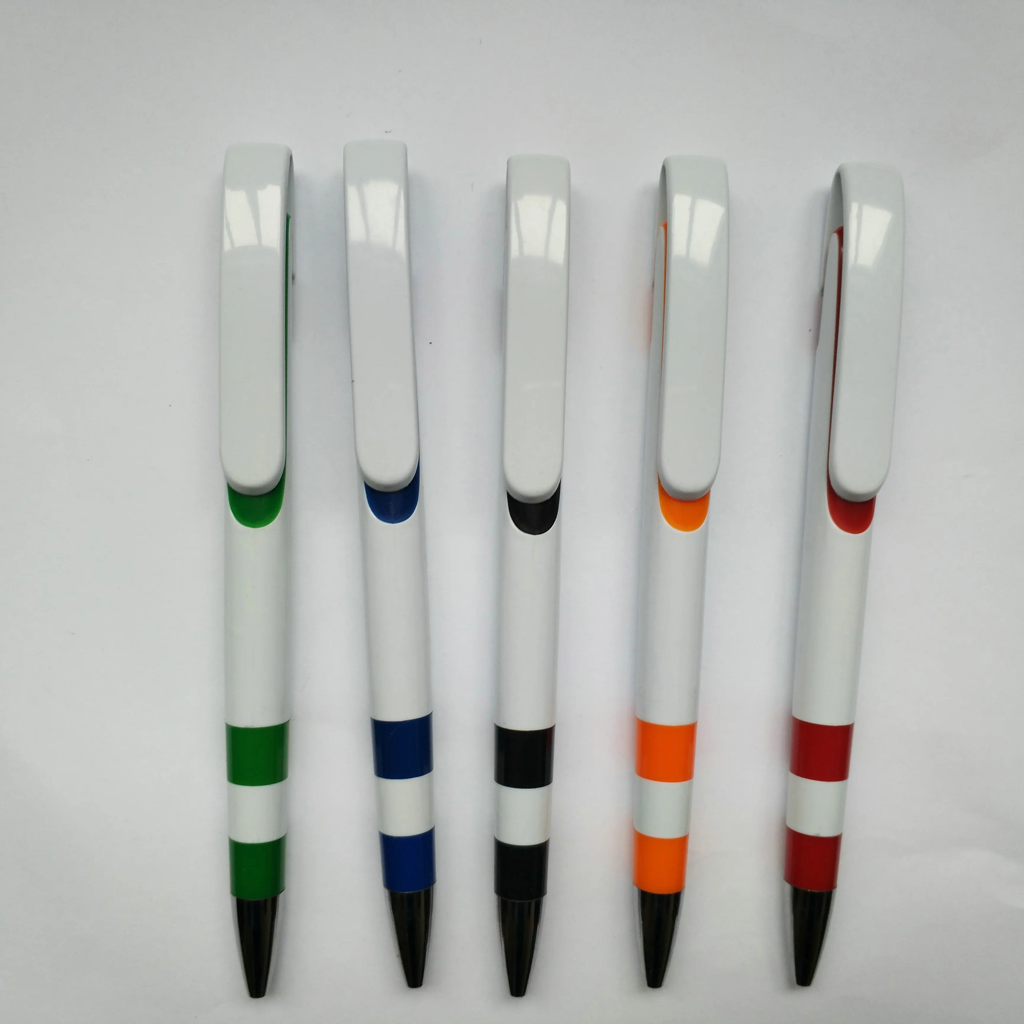 Solid 3 Ring Color Country National Day Gifts Company Flag Printing Logo Marketing Give Away Beads Plastic Ball Pen