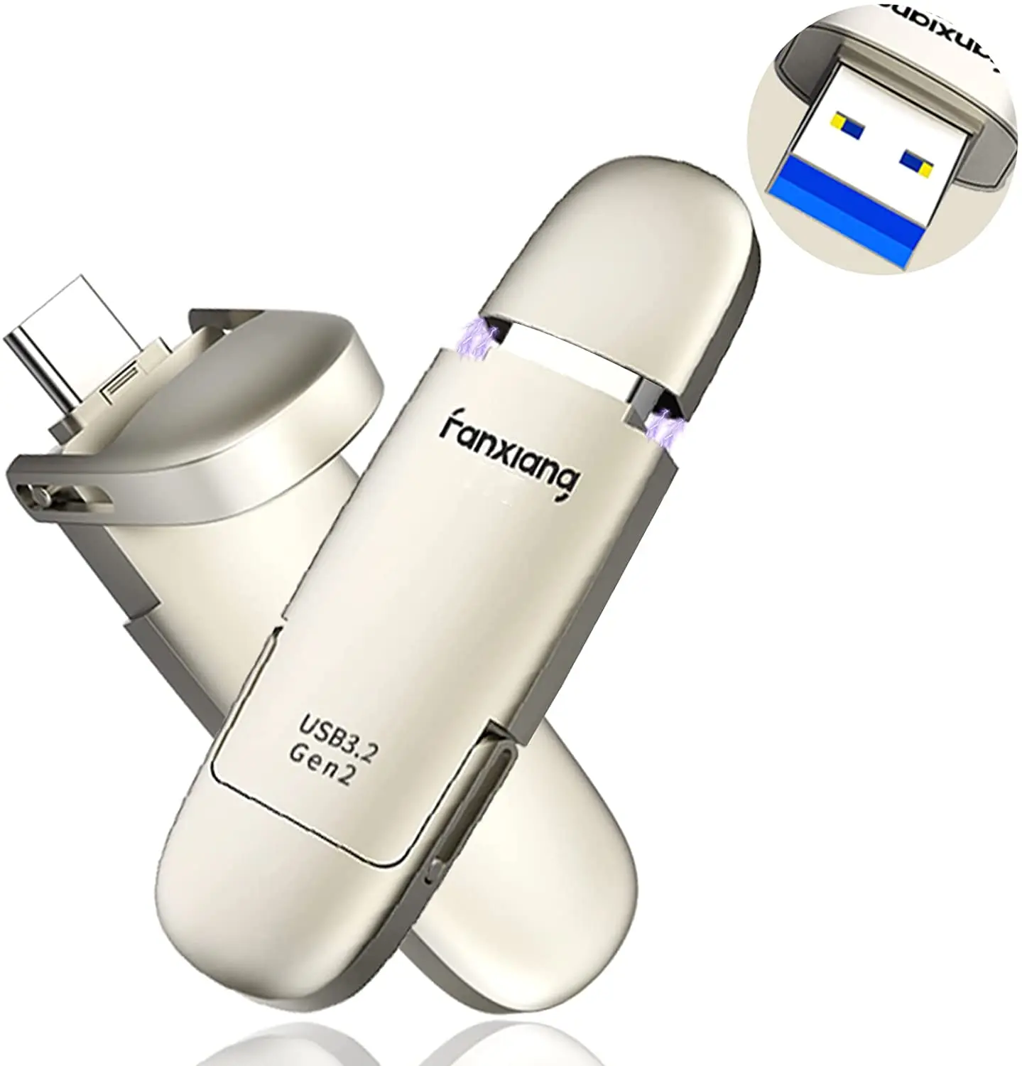 550MB/s Premium Type C 1TB Flash Drive 64GB 128GB 256GB 512GB USB3.2 USB Dual Pendrive Stick