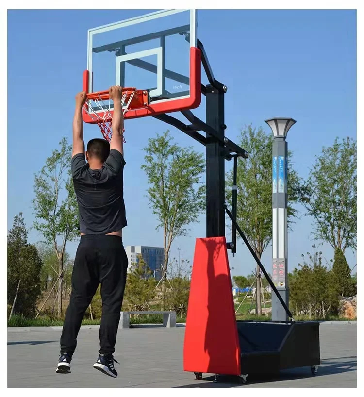 Height adjustable outdoor adjustable portable basketball hoop stand 10 feet basketball court body with stand