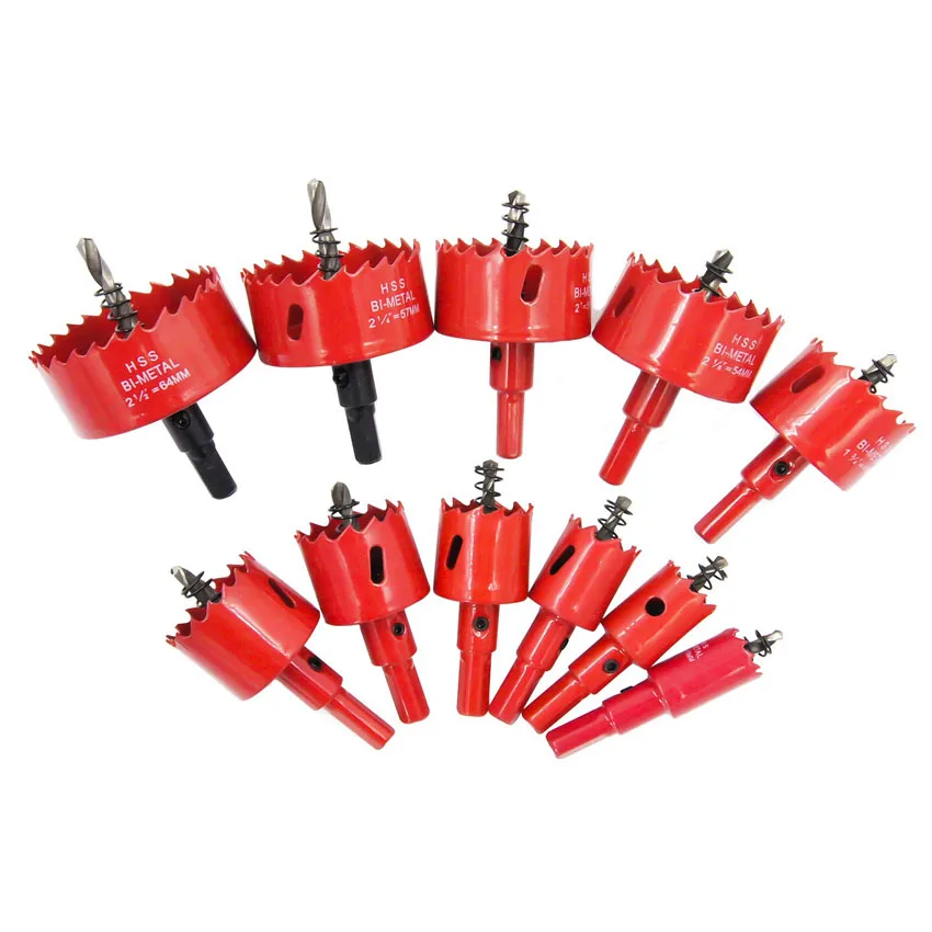Shubing Tools Hole Saw Wood Cutter Bi-Metal Hole Saw HSS Hole Cutter with Arbor for Wood and Metal