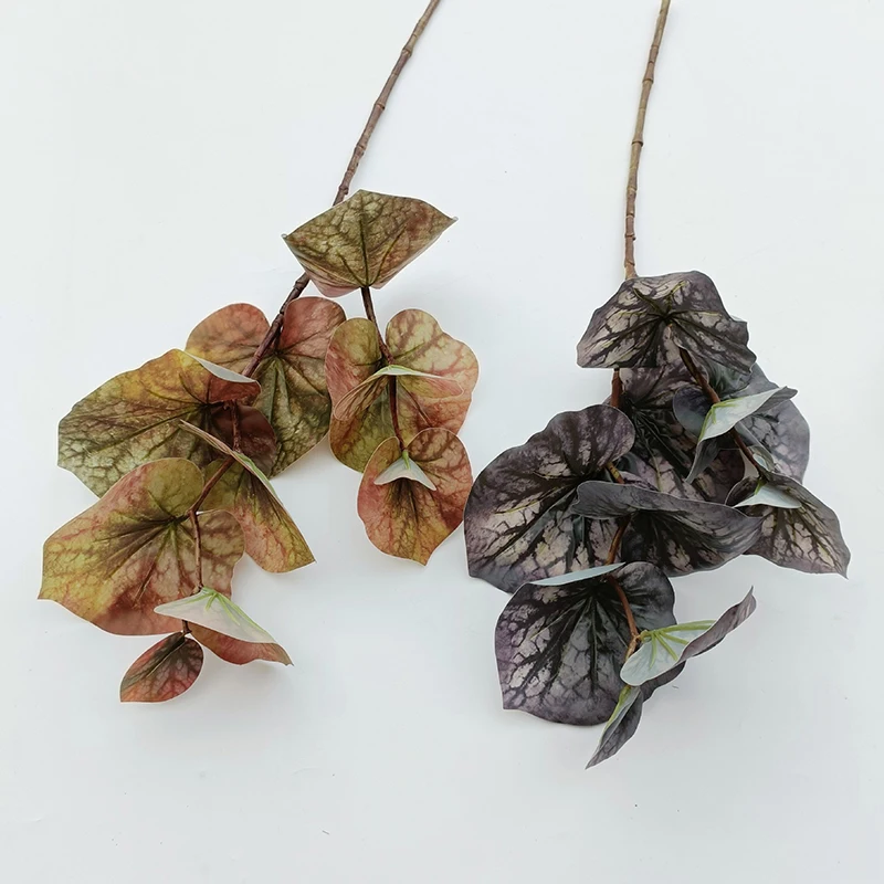 Artificial Oak Tree Leaf Stems Faux Oak Tree Branches Green Plant for Greenery Wall Floral Decoration