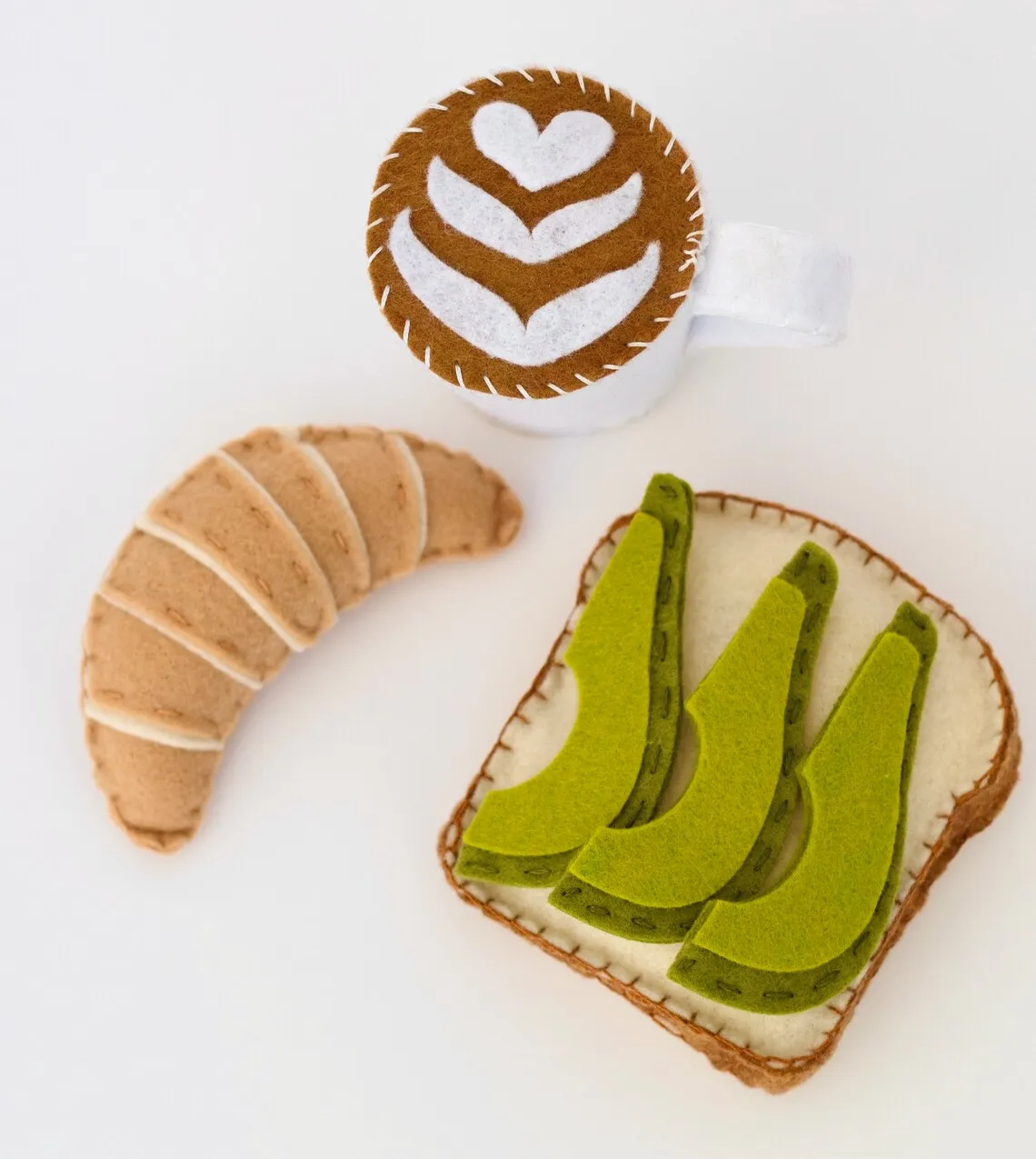 Felt Breakfast Set Montessori Learning Felt Play Food Felt Cookies