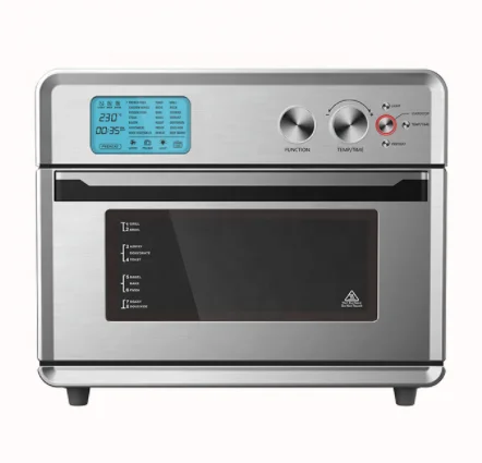 
stainless steel LCD air oven with quick dial for 21 preset menus oil-free cooking 