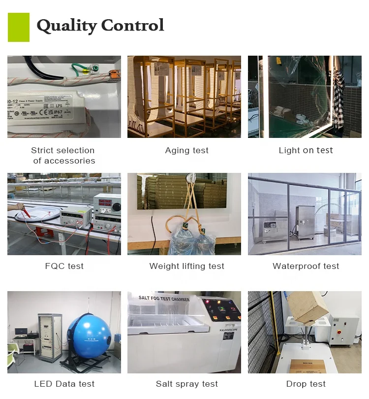 Finger-print proof Copper-free Wall Dimming Defogger Bath Mirrors Large Smart Bathroom Vanity Led Mirrors With Lights