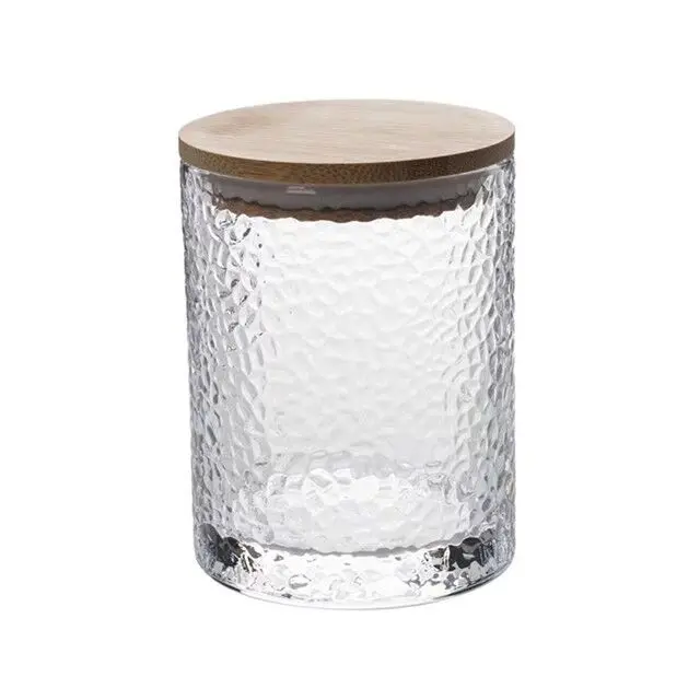 HOT SALE CHEAPER Hammer grain glass sealed jar kitchen miscellaneous grain and tea storage storage jar coffee bean tea jar