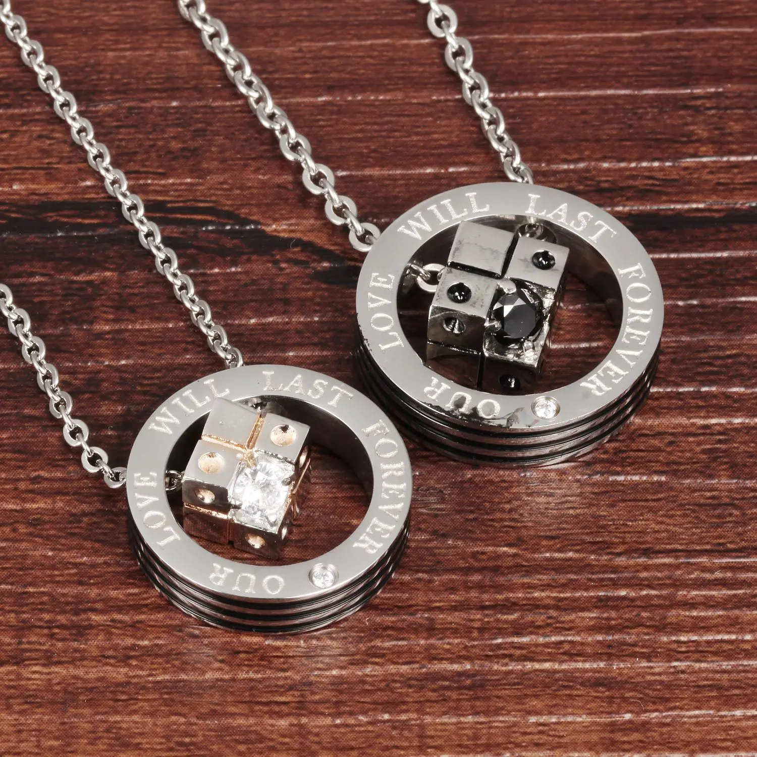 Кубик с подвеской Кубик Рубика из титановой стали ожерелье для пар подарок для влюбленных мужчин женщин