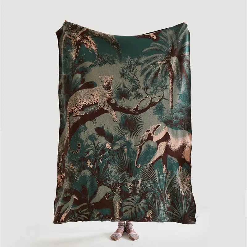 Oeko-tex certification 2024 new knitted blanket animal world factory direct sales sny