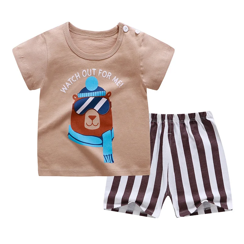 
hot sale amazon ebay supplier short sleeve baby clothing sets cotton baby clothing set 
