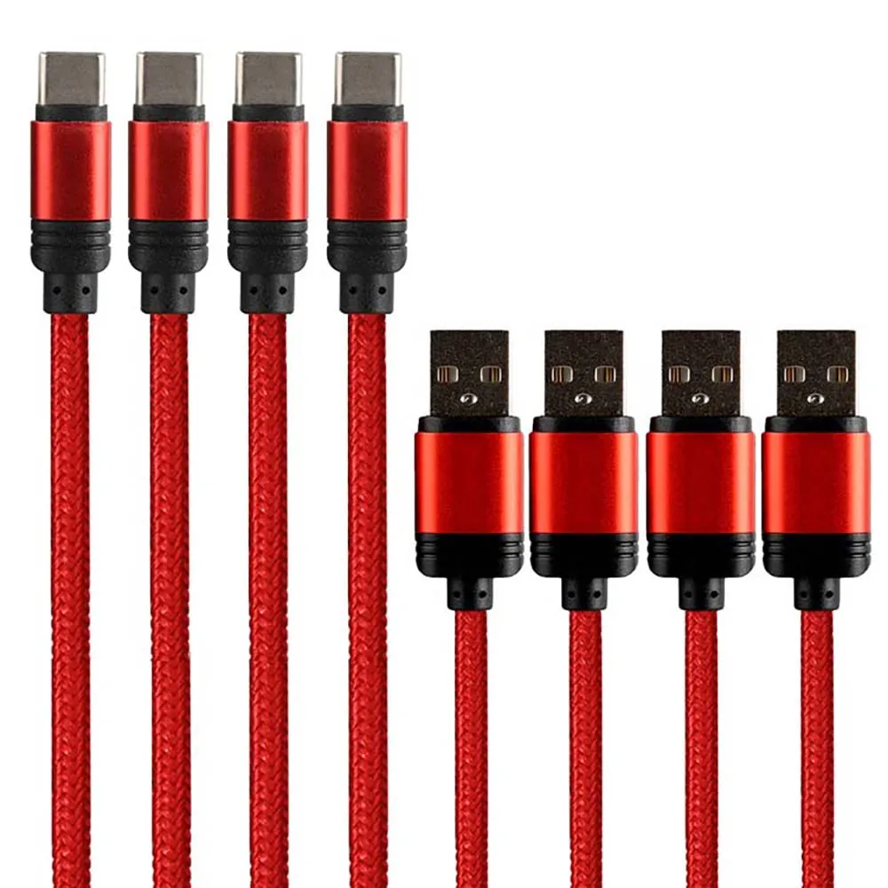 2m phone charger head usb cable coil nylon braided usb a cable micro usb type c kable for mobile phone