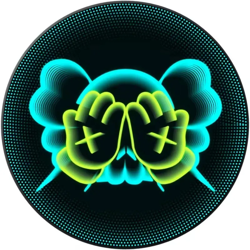 Abyss lamp thousand-layer mirror neon light luminous characters bar background wall brick floor tile mirror customization