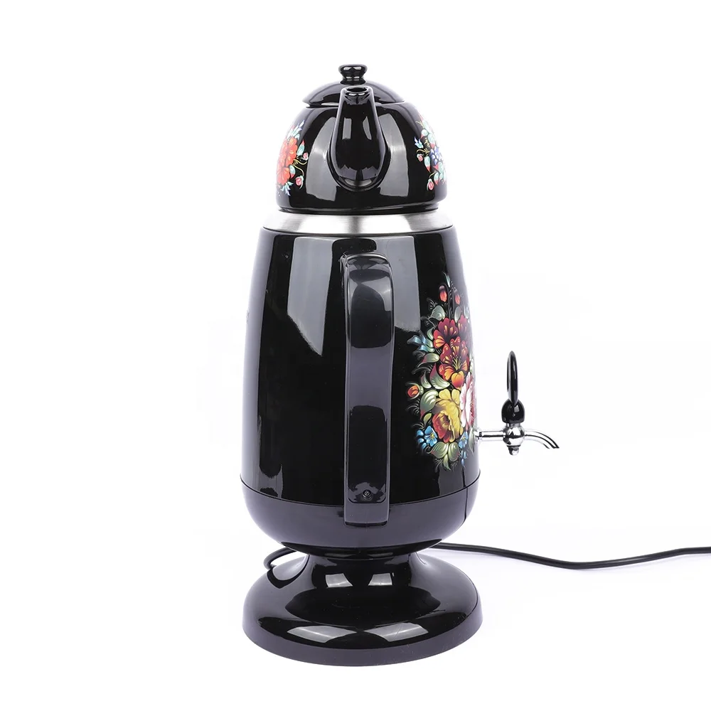 Black printing ceramic elegant home hotel business tea samovar