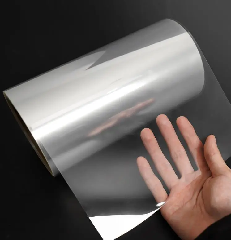 Factory  transparent PET film with glue gloss PET protective film
