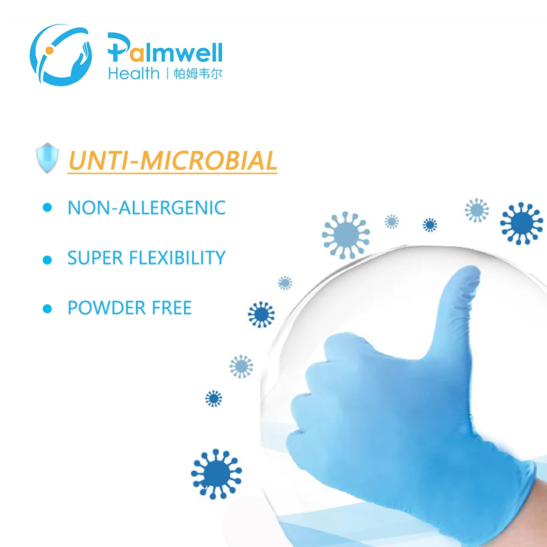 Nitrile gloves 100pcs 1000 pcs disposable blue nitrile gloves 200 box nitrile disposable gloves private label