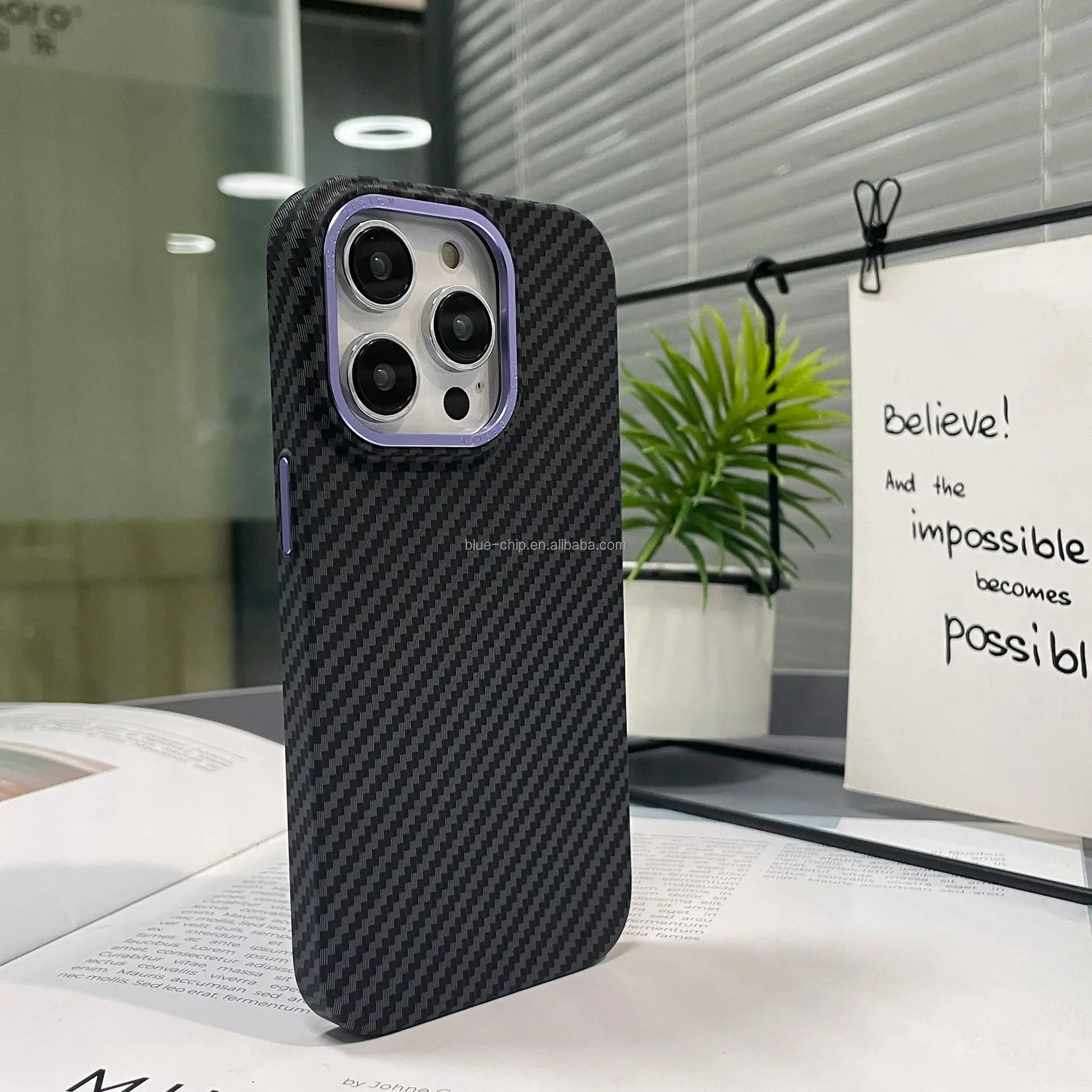 Hardware Carbon Fiber Wireless Charging Anti-fall Metal Button Phone Case with Metal Camera Frame for Iphone 12 13 14 15Pro Max