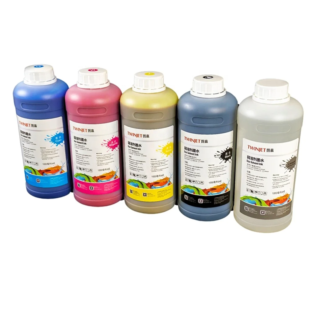 inks eco-solvent for printers digital tinta solvent based inks DX5 DX7 XP600 for ink jet printer