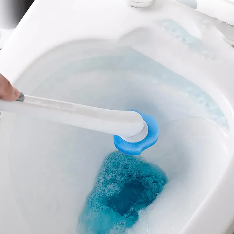 yuyang Latest Replacement Disinfecting sponge head refills toilet brush and holder disposable cleaning toilet brush