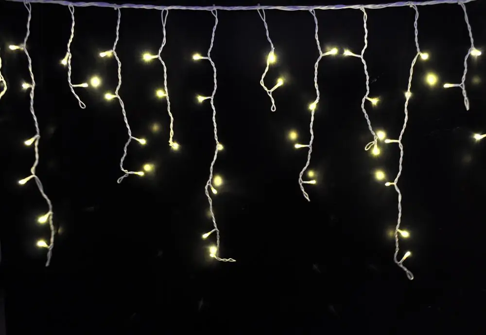 UL 70LT 5mm  LED Icicle Lights for White Christmas Lights Outdoor