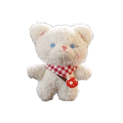 Cartoon Soft Plush Toy Mushroom Bear Doll Charm Pendant Kawaii Stuffed Animal toys Plush keychains toys Car Bag Decor Key Ring