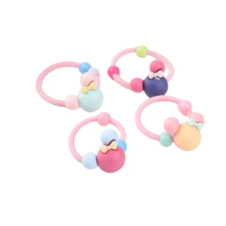 new fashion candy color cartoon bear decorative color rubber band