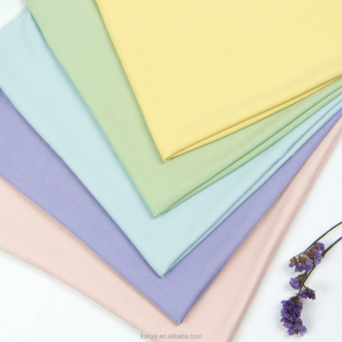 KUNYE organic linen imitation NAIA acetate fabric for woman clothing