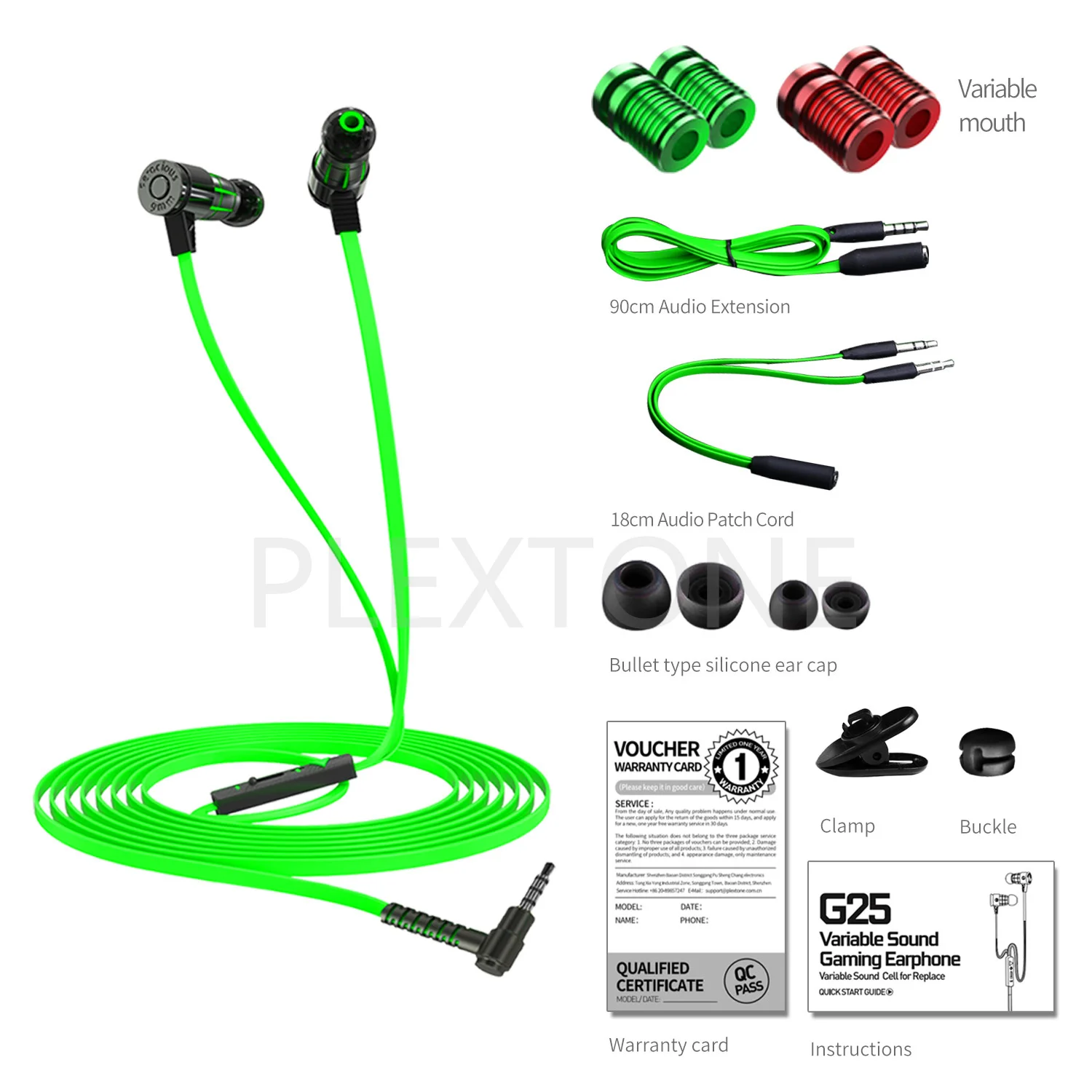PLEXTONE earphone G25 3.5mm android and old IOS Earbuds Gaming in-Ear Headphones with voice changer