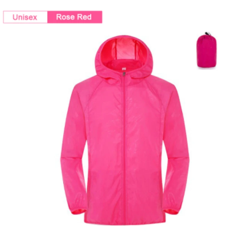 Camping Rain Jacket Men Women Waterproof Sun Protection Clothing Quick Dry Skin Windbreaker Anti UV Coat