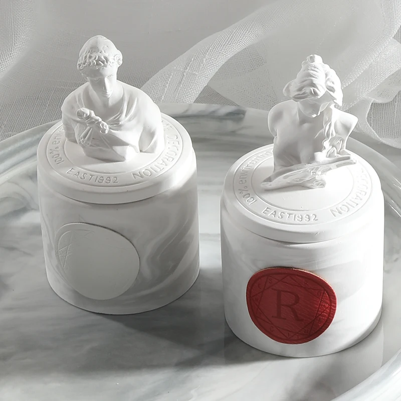 Statue Aromatherapy Candle Indoor Essential Oil Soy Wax Aromatherapy Fragrance Aromatherapy Cup Souvenir Gift Box Set Small