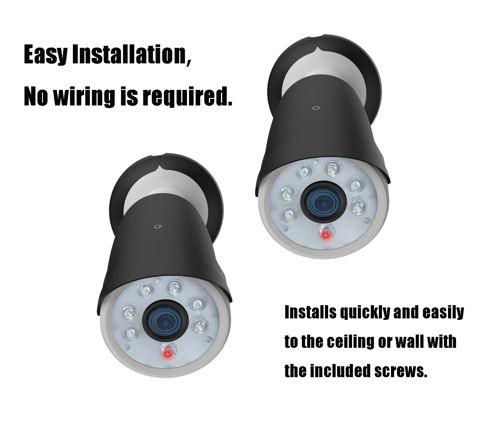 Fake Bullet Camera Hot Selling CCTV Dummy for Indoor Outdoor Waterproof Weatherproof IP 66 White black Custom
