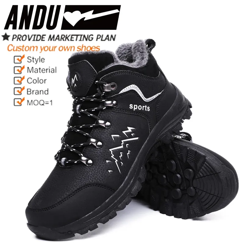 New Arrival Hiking Shoes Mountain Sport Shoes Wholesale for Comfortable Waterproof Men Winter Snow Hiking Boots Shoes