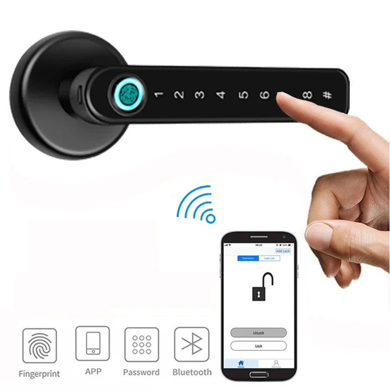 Office Home Electronic Door Locks Manufacturers Password Smart Lock with APP TTlock For iPhone