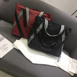 2022 OMOI Custom Casual Large Nylon Women Ladies Shoulder Bag Hand Bag Beach Tote Bags For Women Handbags