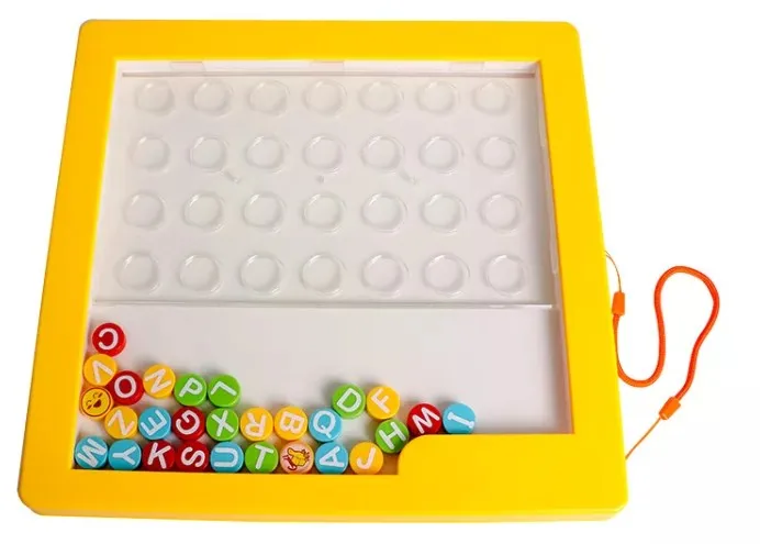 2022 New Magalpha Board magnetic educational learning drawing board toy for kids magnetic uppercase letters board magpad