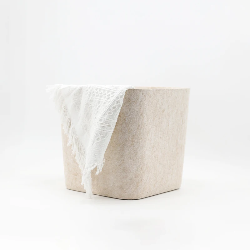 High Quality Custom Logo Color Portable Collapsible Laundry Firewood Basket Felt Storage for Sundries Home Bed Storage Baskets