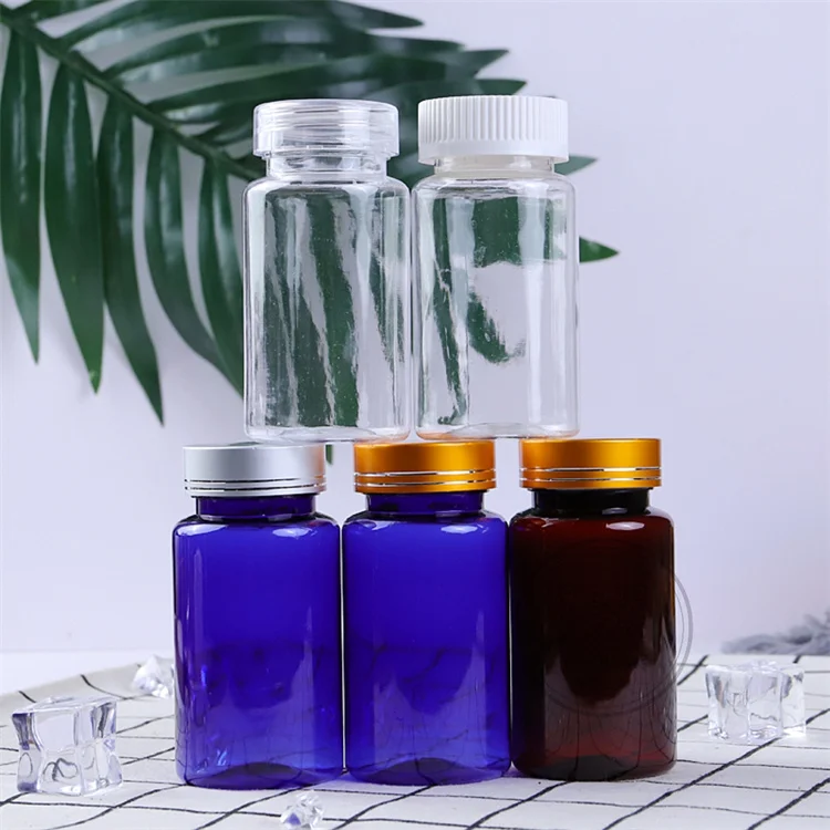 Medical 60ml 80ml 100ml 120ml 150ml 200ml Round Pet plastic Capsule Packaging Bottle