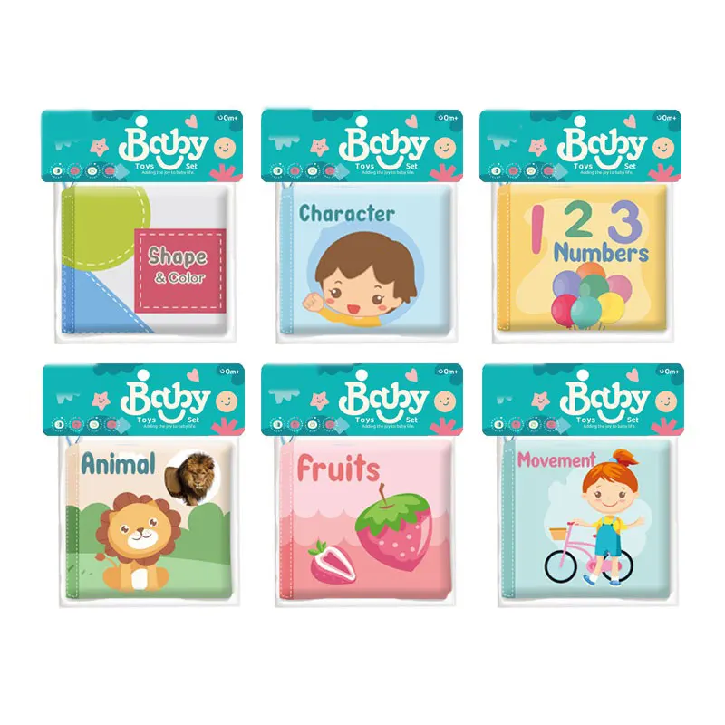 Top Seller Cognitive Montessori Early Educational Toys Book Baby Stroller Sensory Quiet Book Soft Cloth Books For Babies