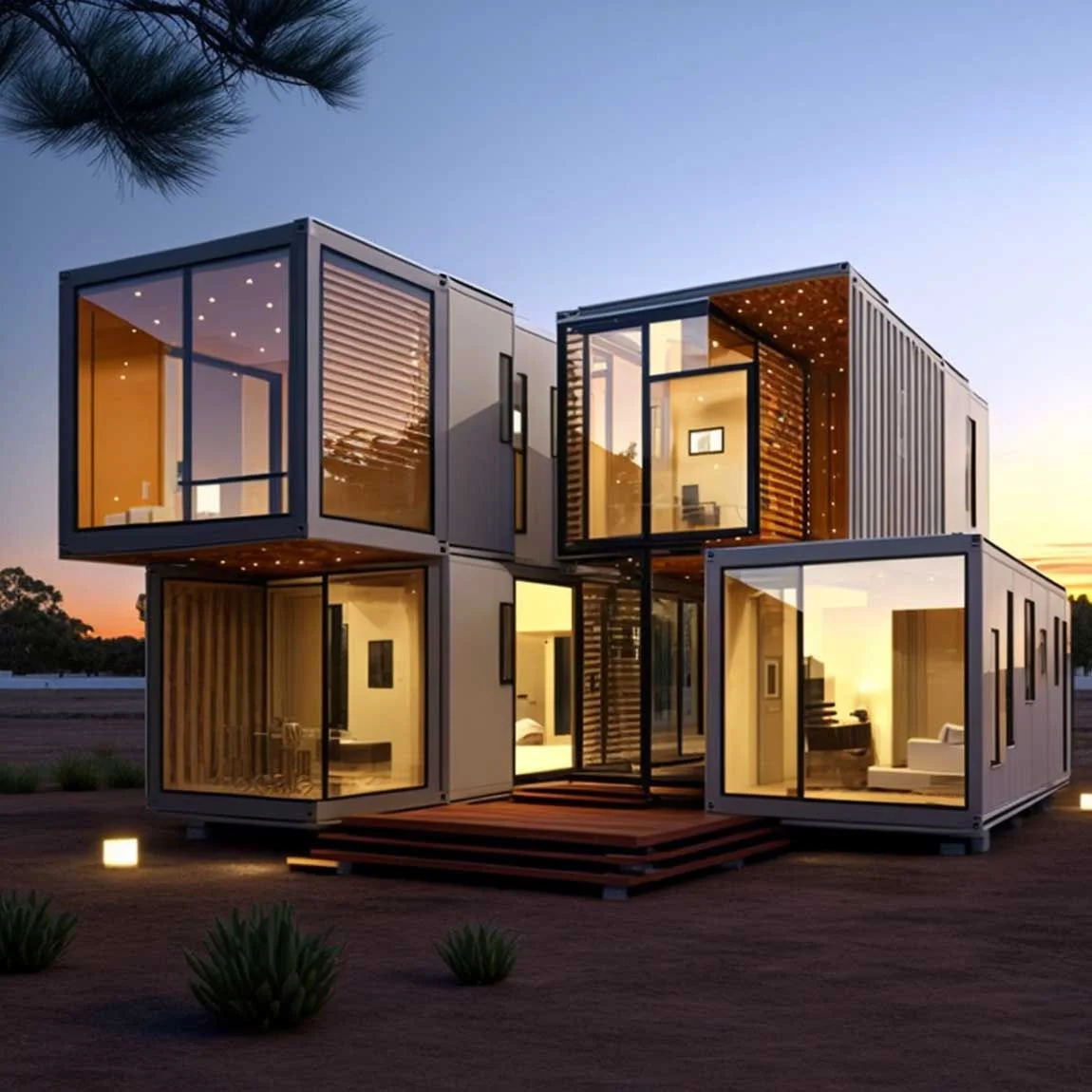 Плоский сборный контейнер легко собрать 2 этажа 3 спальни модульные дома casas prefabricadas дома