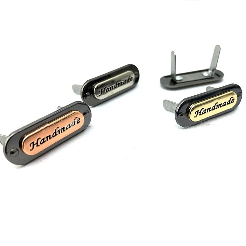 Deepeel BK113 35*12mm Bag Accessories New Decorative Sign Handmade Clothes Jeans Clasp Luggage Metal Bag Labels