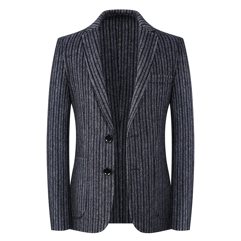 2020aw зимнее пальто, мужское длинное двустороннее шерстяное пальто приталенного силуэта 70% Plus