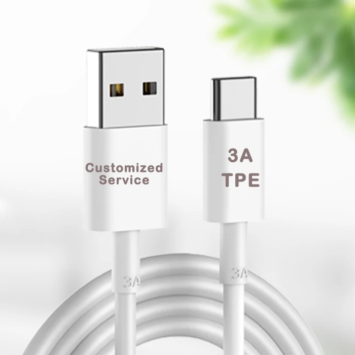 Customized 3ft/6ft Quick Charge USB Phone Charger Cable Data Cord Android Phone Charger Cable USB-A to Type-C for Huawei