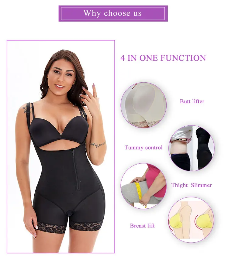 Langqin Women Body Shaper Slimming Waist Trainer Cincher Tummy Control Bodysuit tummy control shapewear